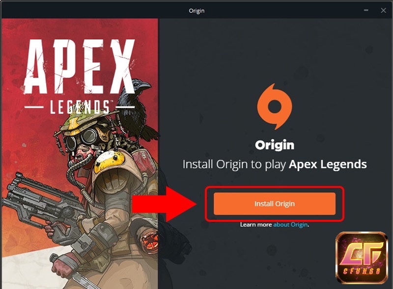 Sau khi đã tải xong tiếp theo trên màn hình sẽ hiện dòng chữ install origin anh em bấm vào đây
